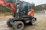 2023 Hitachi 135W Hjulmaskin m/skjær-tiltrotator og Tilhenger