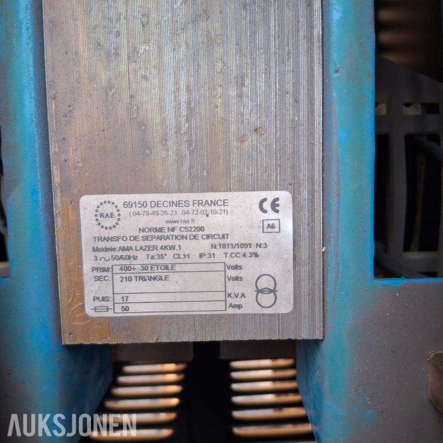 Trafo 400v/230v 55+17KVA transformator