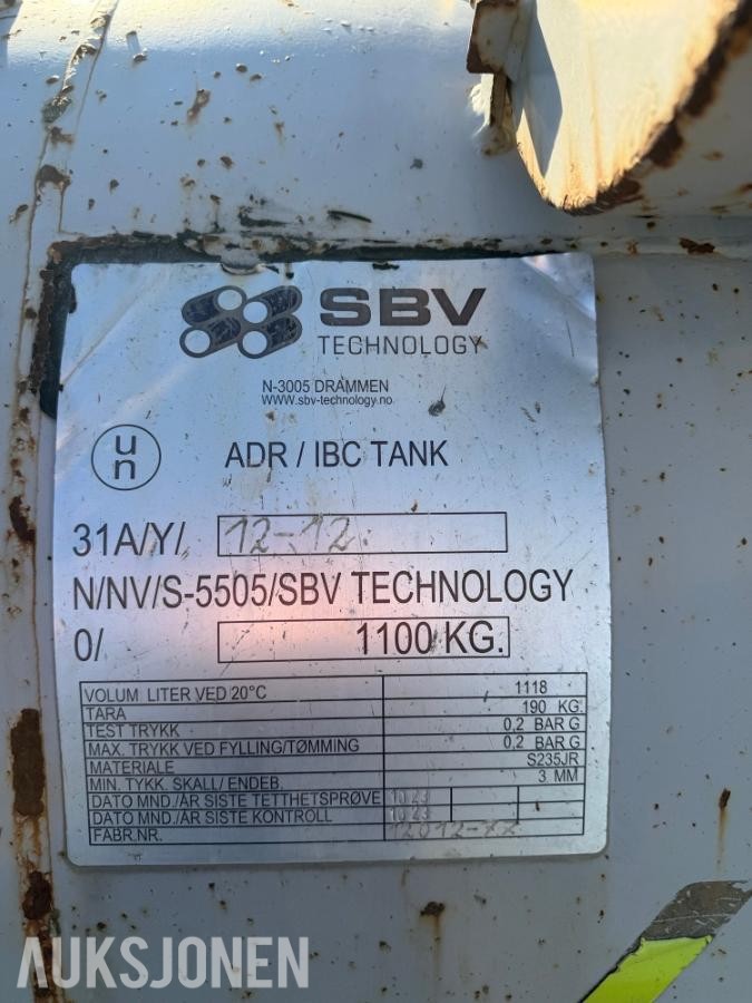 Dieseltank 1000 liter