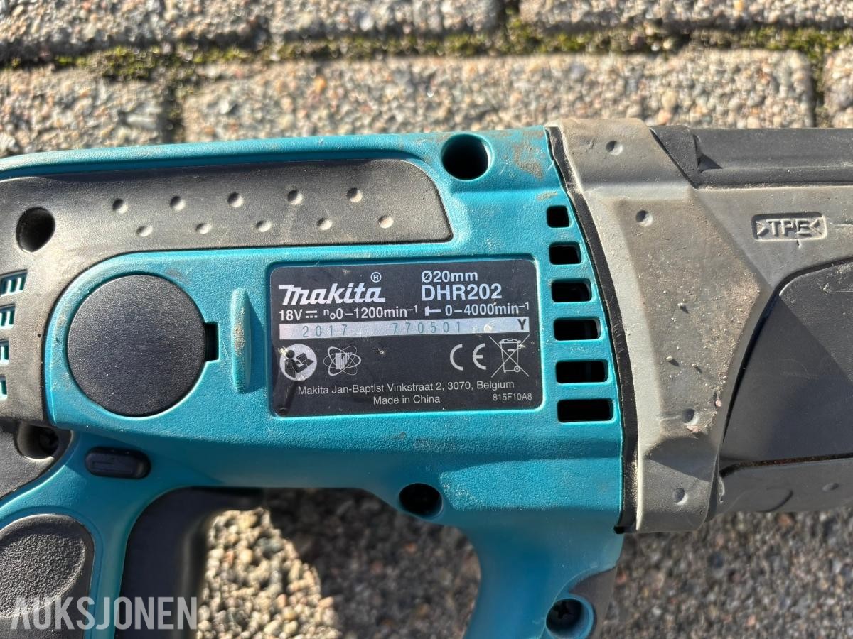 2017 Makita DHR 202 batteridrevet 18V SDS-plus borehammer
