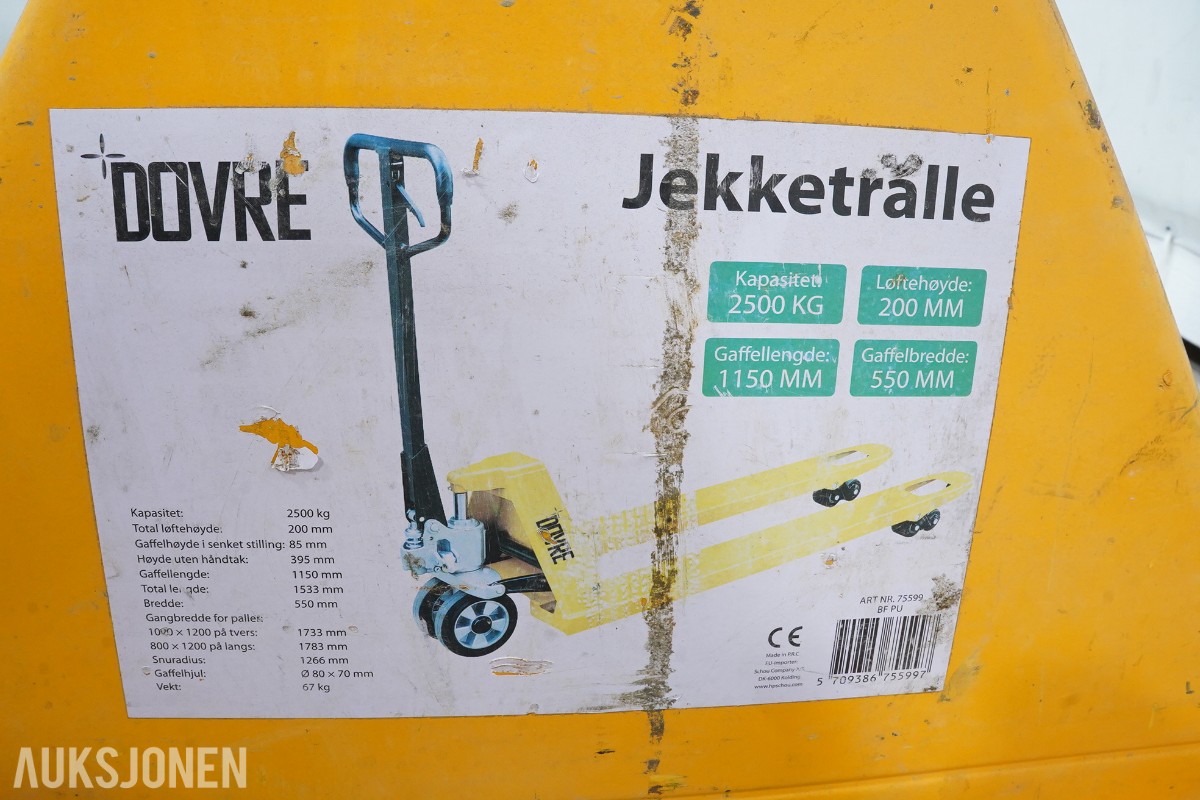 2 stk jekketraller HERD 2000 kg og Dovre 2500 kg