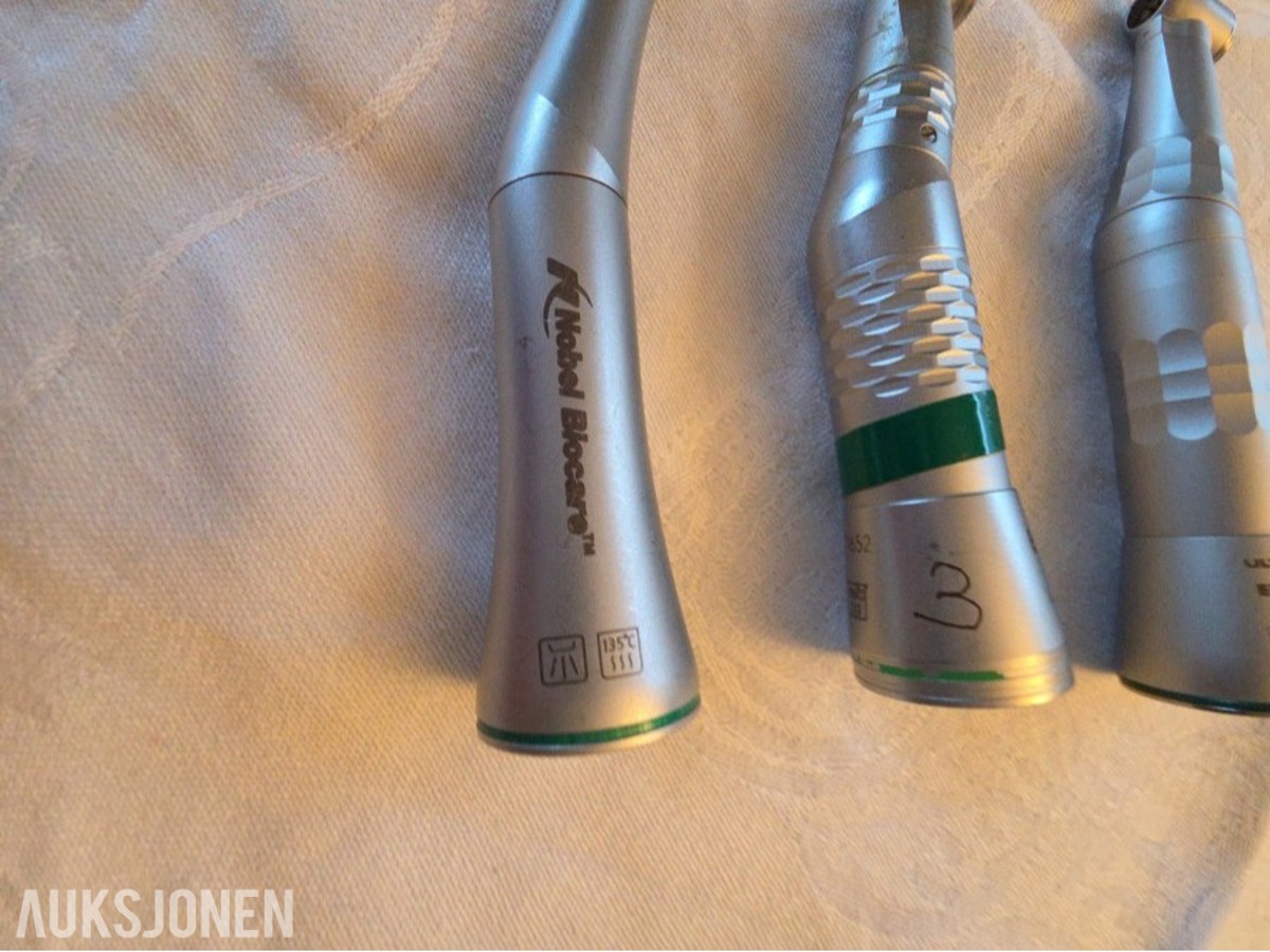 3 stk dentale vinkelstykker – W&H, Kerr/SybronEndo og Ultradent Endo-Eze