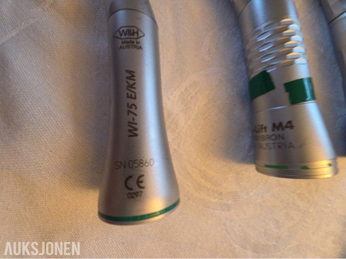 3 stk dentale vinkelstykker – W&H, Kerr/SybronEndo og Ultradent Endo-Eze