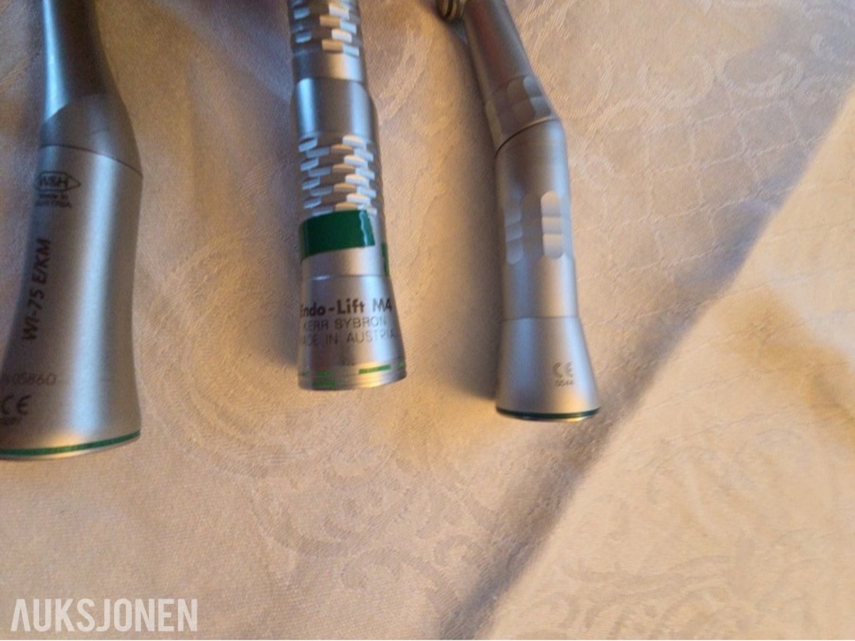 3 stk dentale vinkelstykker – W&H, Kerr/SybronEndo og Ultradent Endo-Eze