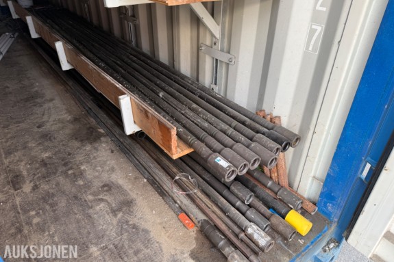 Sandvik borestenger T45/R48 – 14 stk., hvorav 10 ubrukte