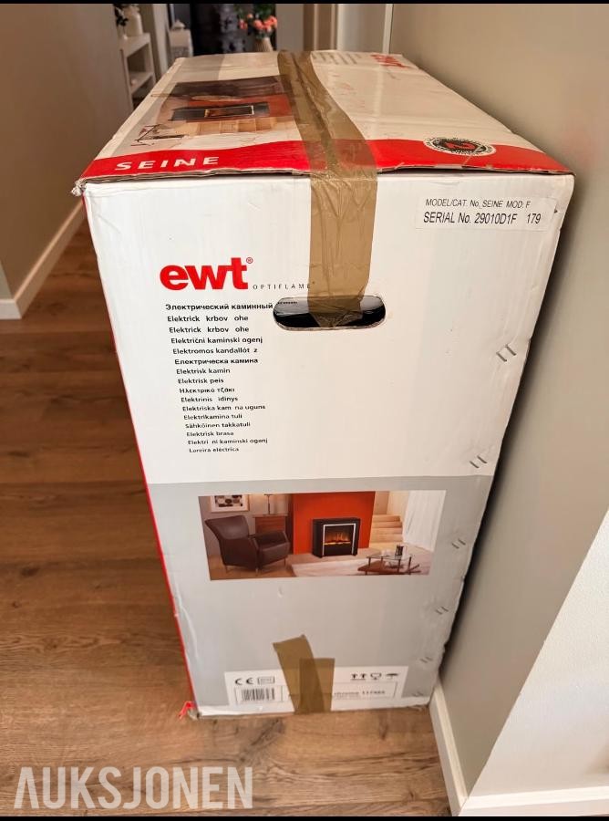 2017 EWT Seine elektrisk peisovn svart (I original eske)