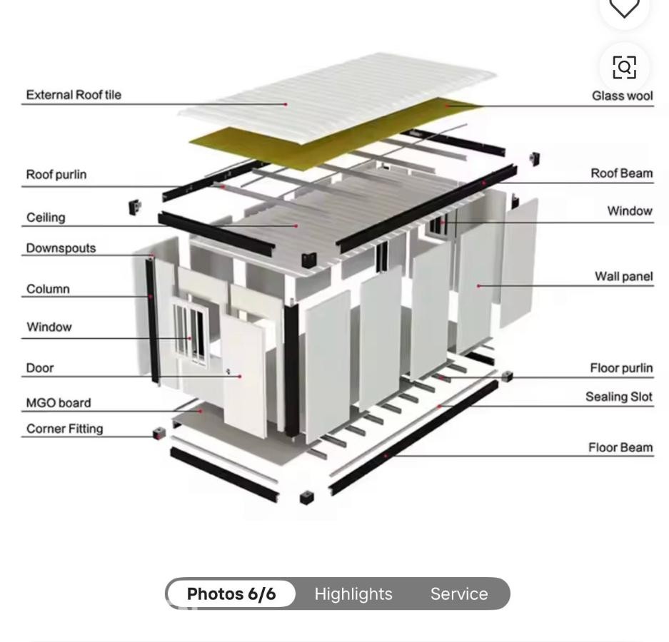 Container hus/brakke - Komplett byggesett - 