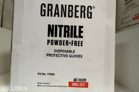 GRANBERG 114970 NITRILHANSKER – 1 000 STK – PUDDERFRIE – FISH SCALE GRIP – STR 6 / 7