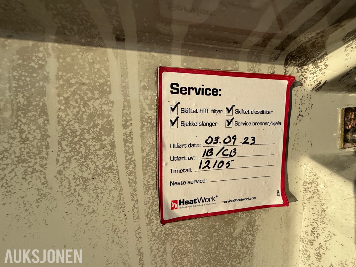 2011 HeatWork HW3600 Teletiner med matter