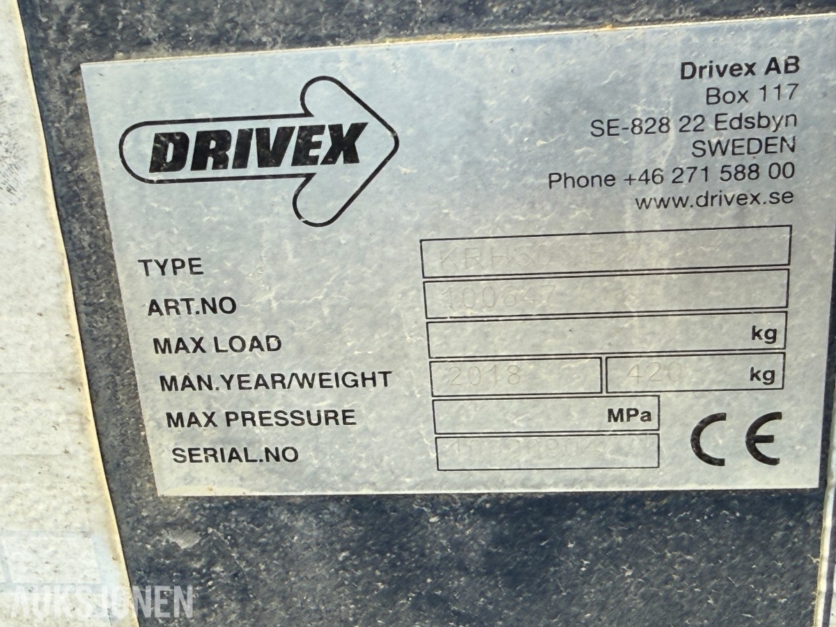 2018 Drivex KRH500 Hydraulisk kranarm - BM Feste