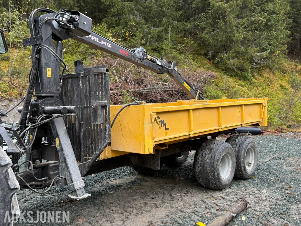 2006 Palmse 665 Tømmerhenger , kasse, tipp, vinsj