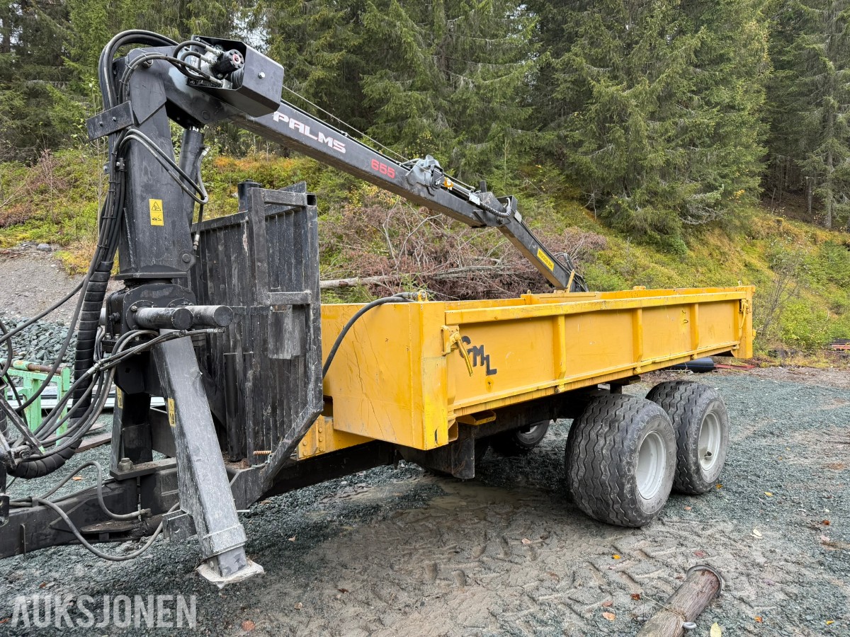 2006 Palmse 665 Tømmerhenger , kasse, tipp, vinsj
