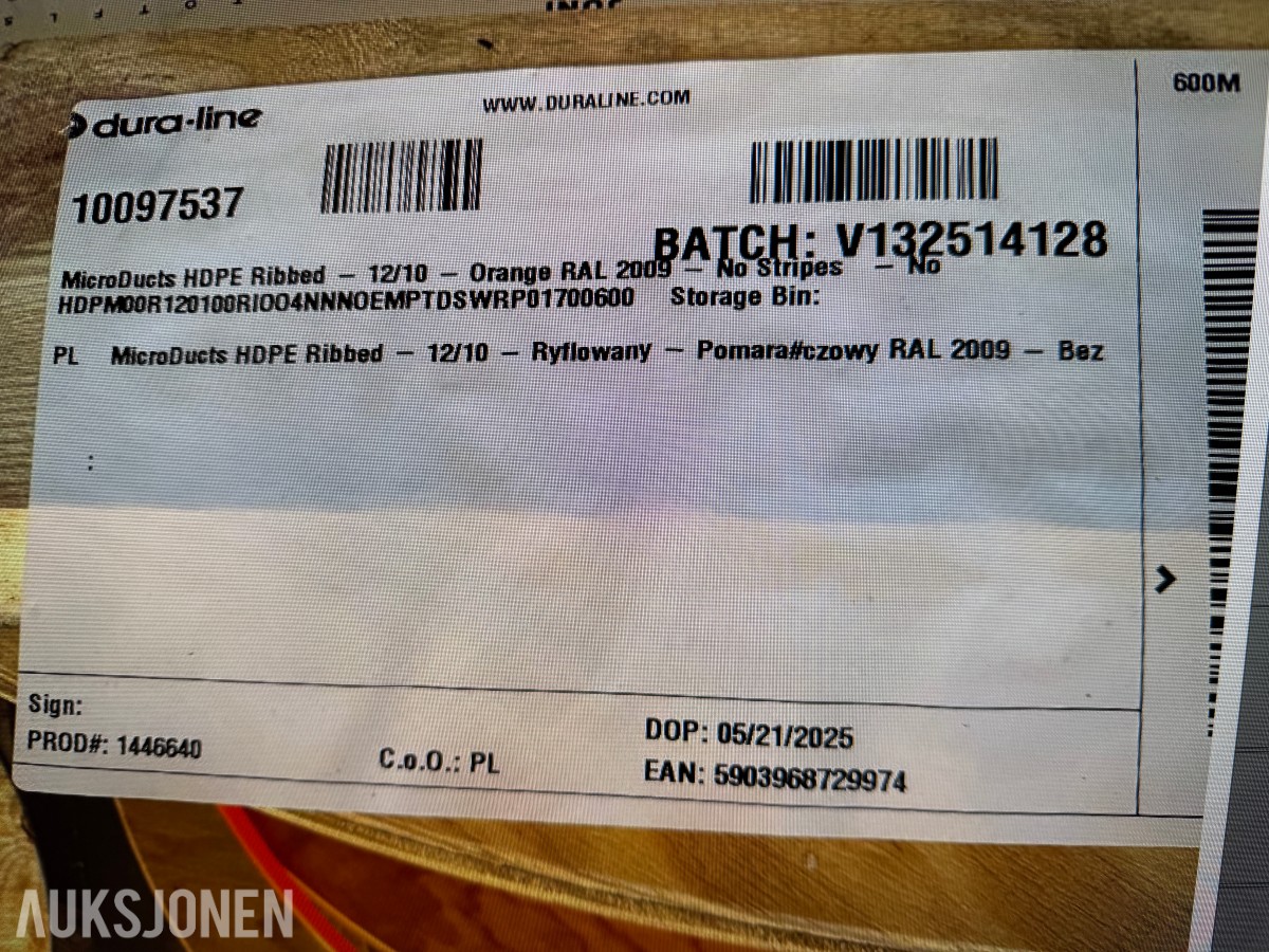 MicroDuct HDPE 12mm mikrorør