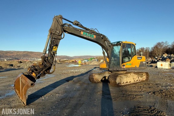 2015 Volvo EC140DL Gravemaskin - Leica - Rotortilt - 2 Skuffer - 9121T, 9121 timer