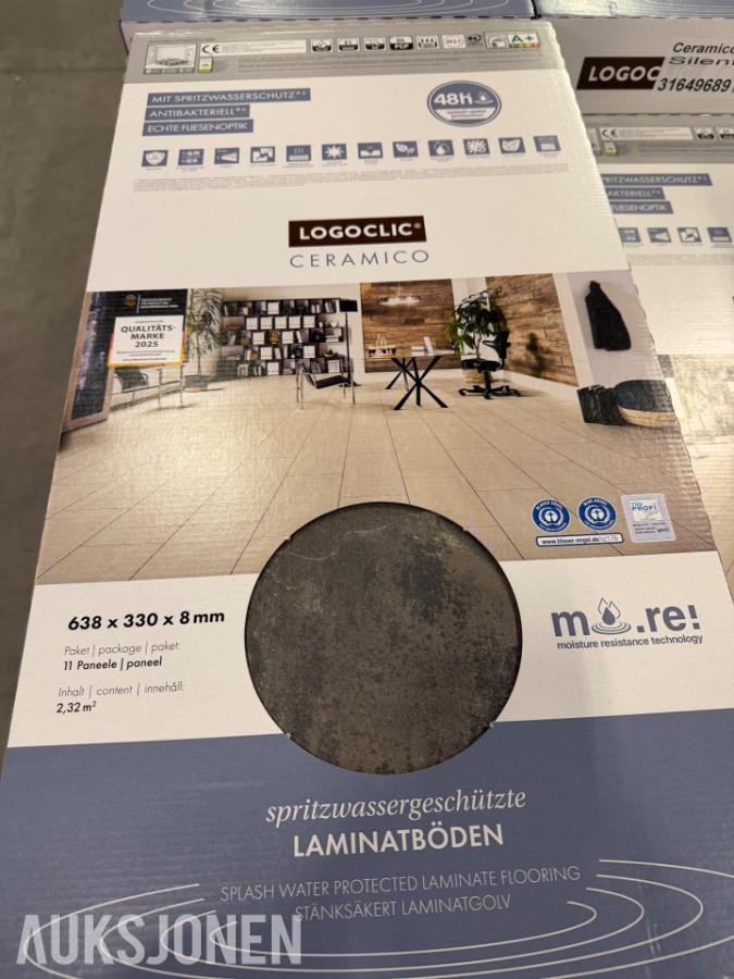 2025 LOGOCLIC CERAMICO Laminat - 2,32 m2 total 39 pakker