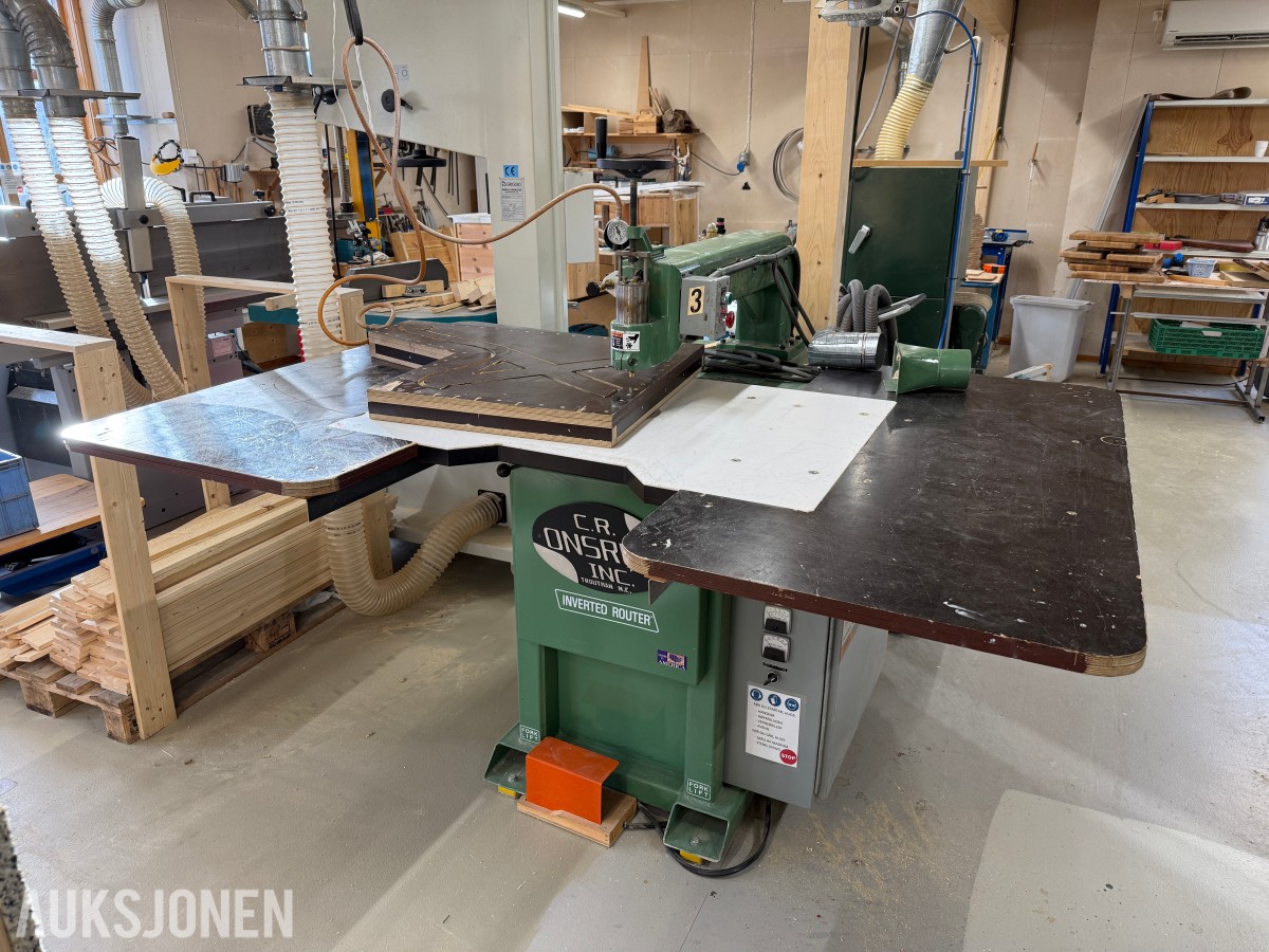 1993 C.R. Onsrud 36210 Inverted Router / Industriell invertert pinnefres