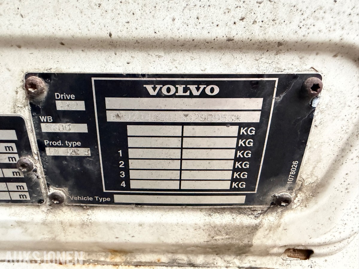 1999 Volvo FM7 4X2 Planbil, EUOK2027, 320567KM