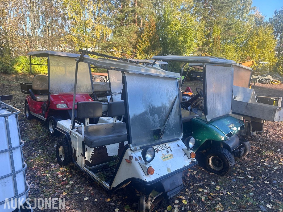 Flere Melex golfbiler/arbeidsvogner – selges samlet som reparasjonsobjekter