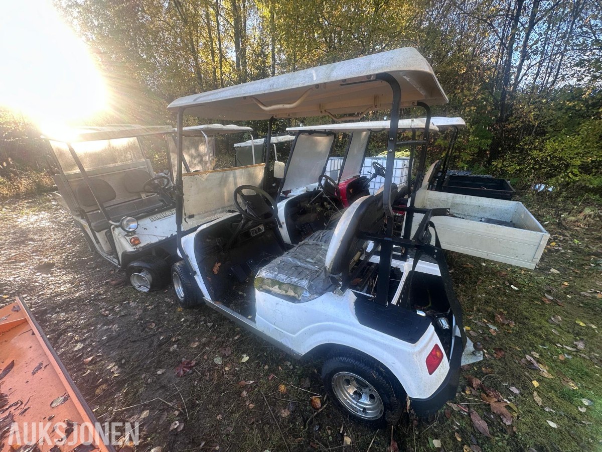 Flere Melex golfbiler/arbeidsvogner – selges samlet som reparasjonsobjekter