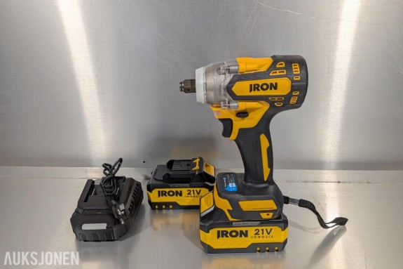 Ny IRON 350 Nm muttertrekker – 1/2tommes – 2 batterier – lader – koffert