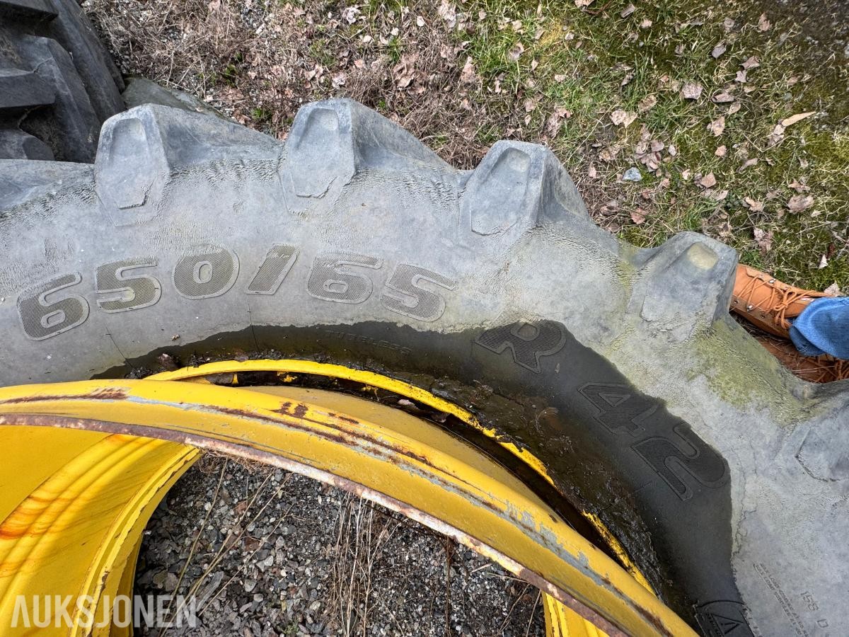 Trelleborg TM800, 650/65R42 dekk med felg til tvillinghjul, 2 stk