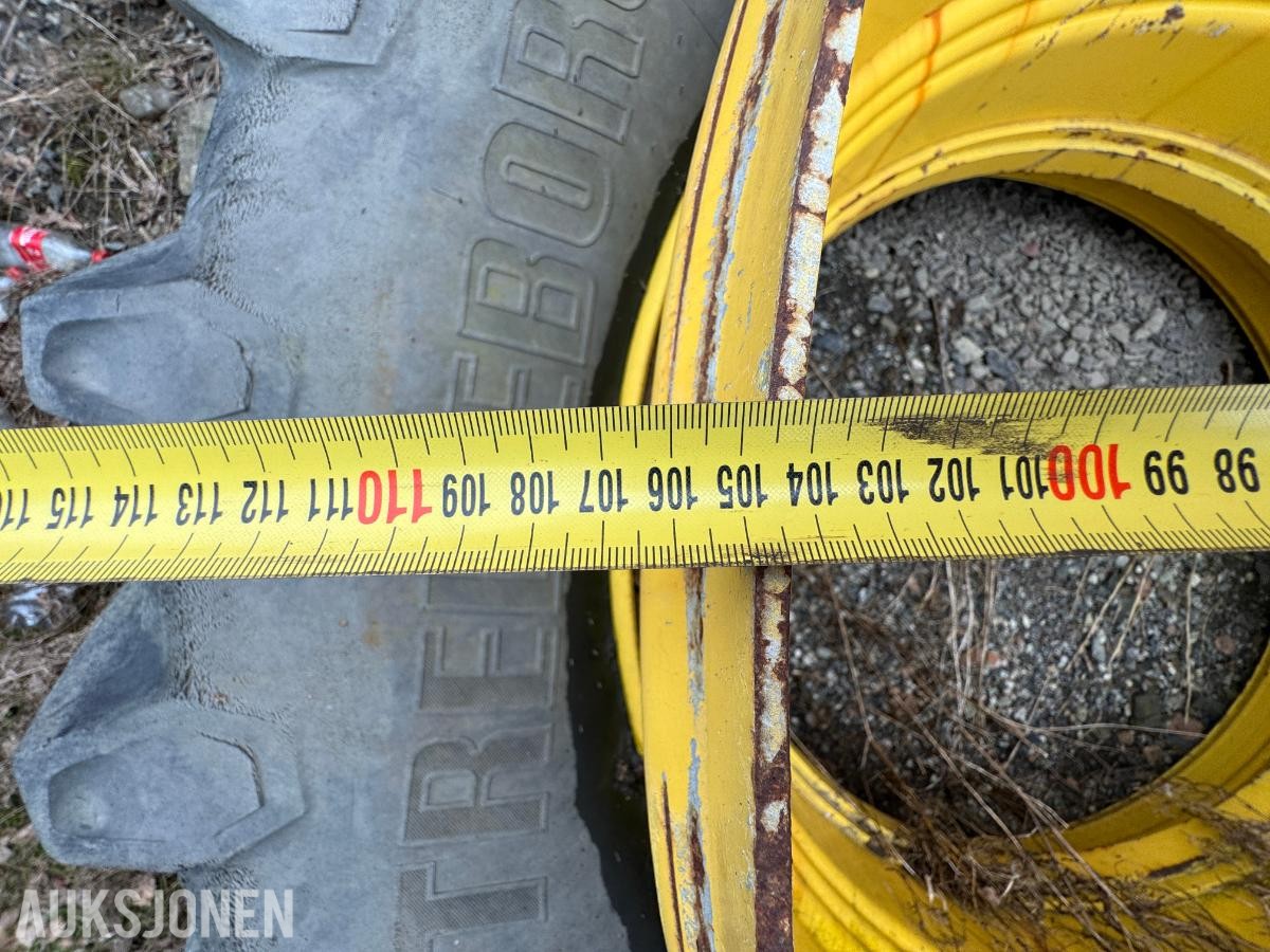 Trelleborg TM800, 650/65R42 dekk med felg til tvillinghjul, 2 stk