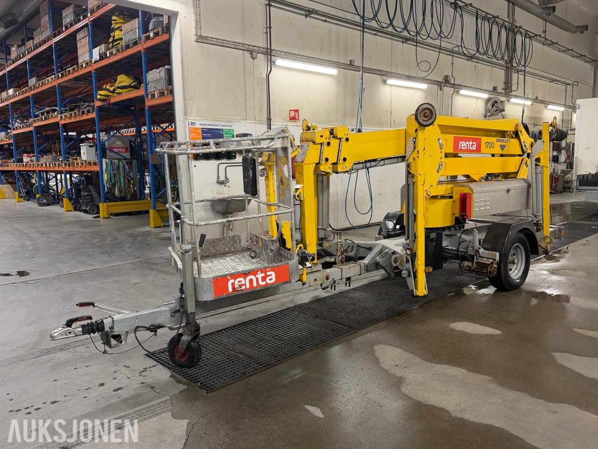 2018 Omme 1700EX tilhengerlift med 17 meter arbeidshøyde