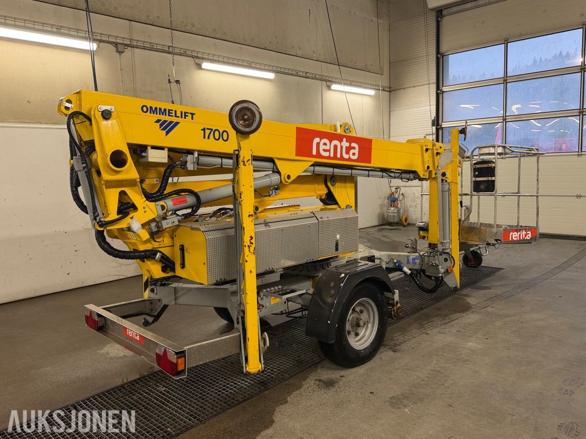 2018 Omme 1700EX tilhengerlift med 17 meter arbeidshøyde