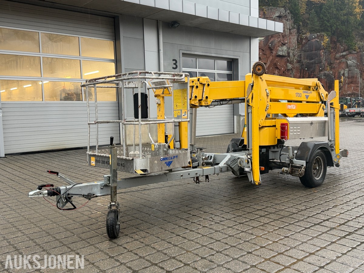 2018 Omme 1700EX tilhengerlift med 17 meter arbeidshøyde