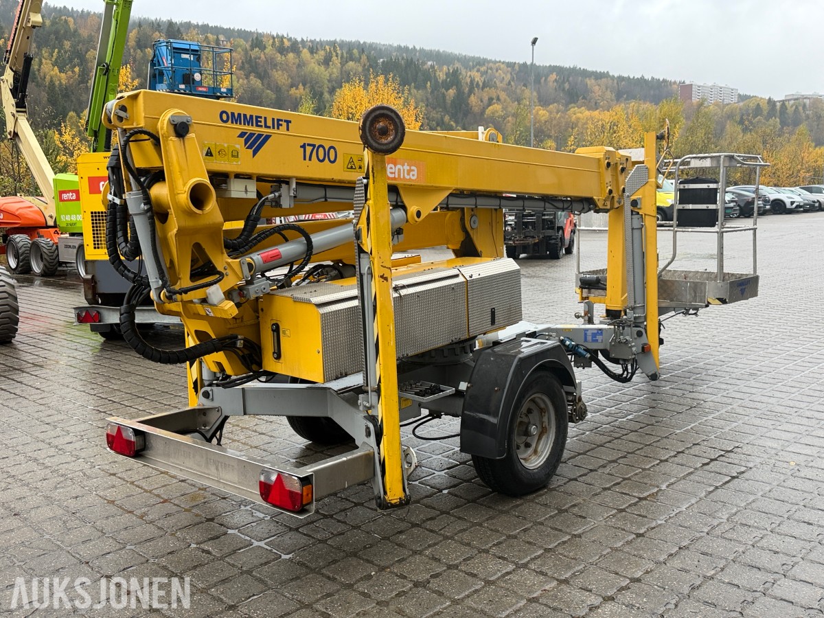 2018 Omme 1700EX tilhengerlift med 17 meter arbeidshøyde