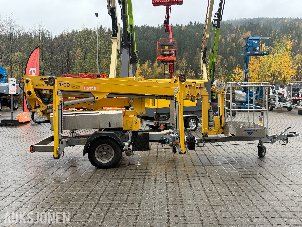 2018 Omme 1700EX tilhengerlift med 17 meter arbeidshøyde