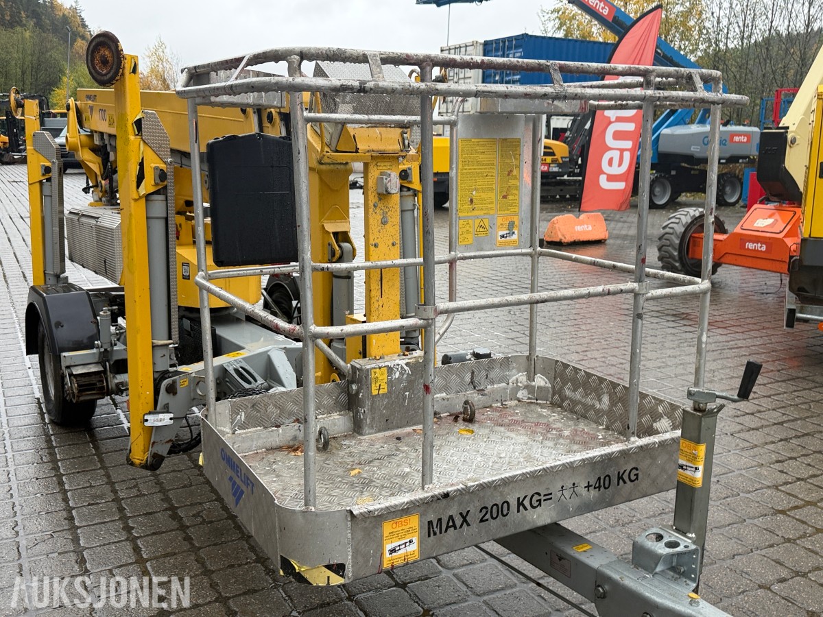 2018 Omme 1700EX tilhengerlift med 17 meter arbeidshøyde