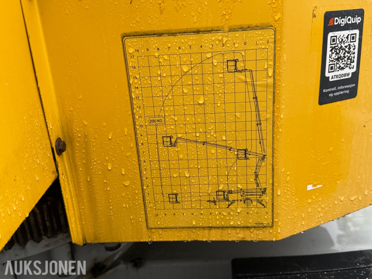2018 Omme 1700EX tilhengerlift med 17 meter arbeidshøyde