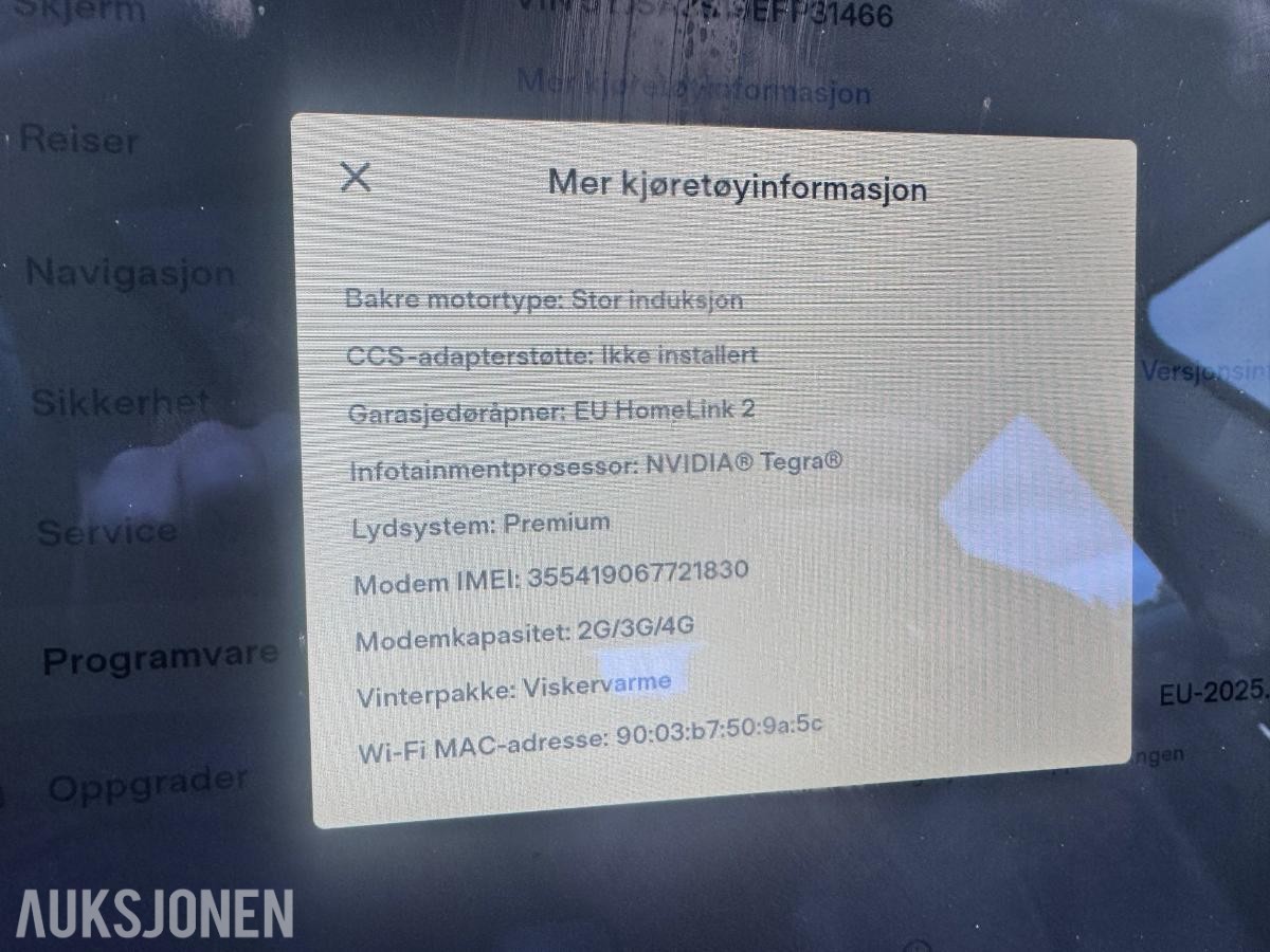 2014 Tesla Model S, 75, 7-SETER,VIKING TAKST, 215000km
