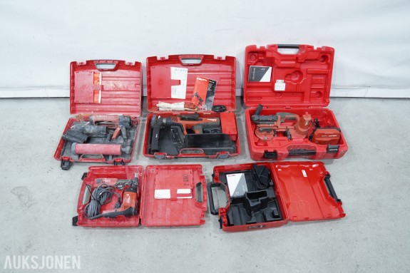 Parti Hilti verktøy med DX 76, SB 4-22, SD 2500