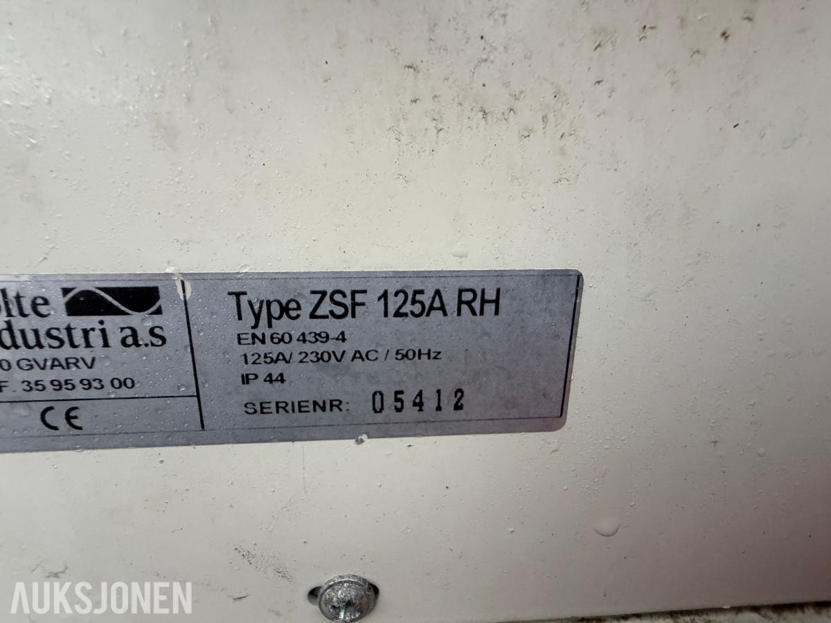 Holte Industri ZSF 125A RH byggestrømskap – 125 A / 230 V