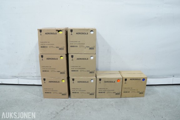 Parti med 96 stk AEROSOLS Power Coat Tunnelspray 360 fluorescerende merkespray 500 ml