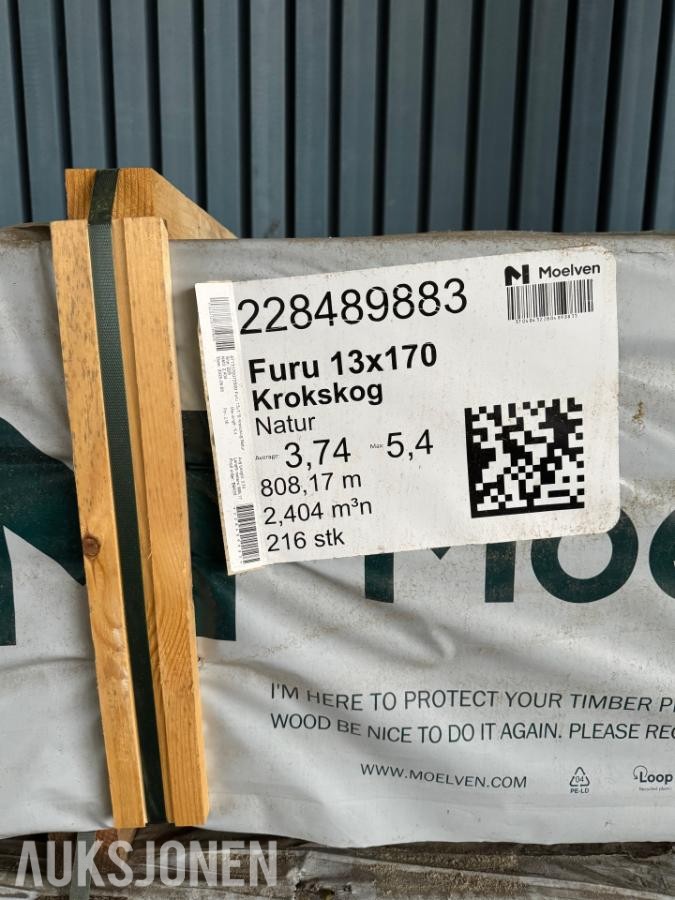 1 PAKKE Furu 13x170 Krokskog Natur