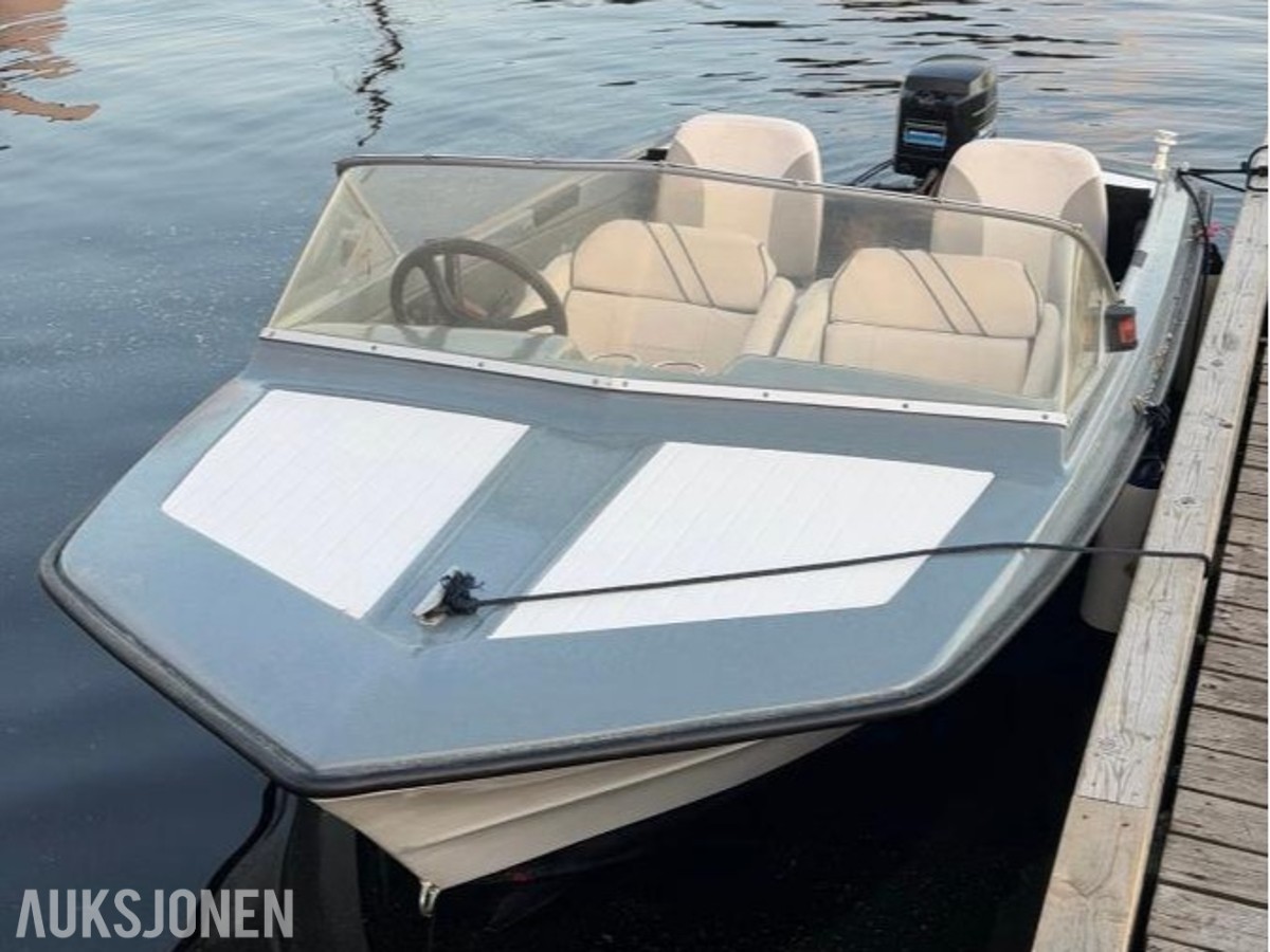 1985 Båt - Skibsplast Sportsmann 14 fot med Mercury