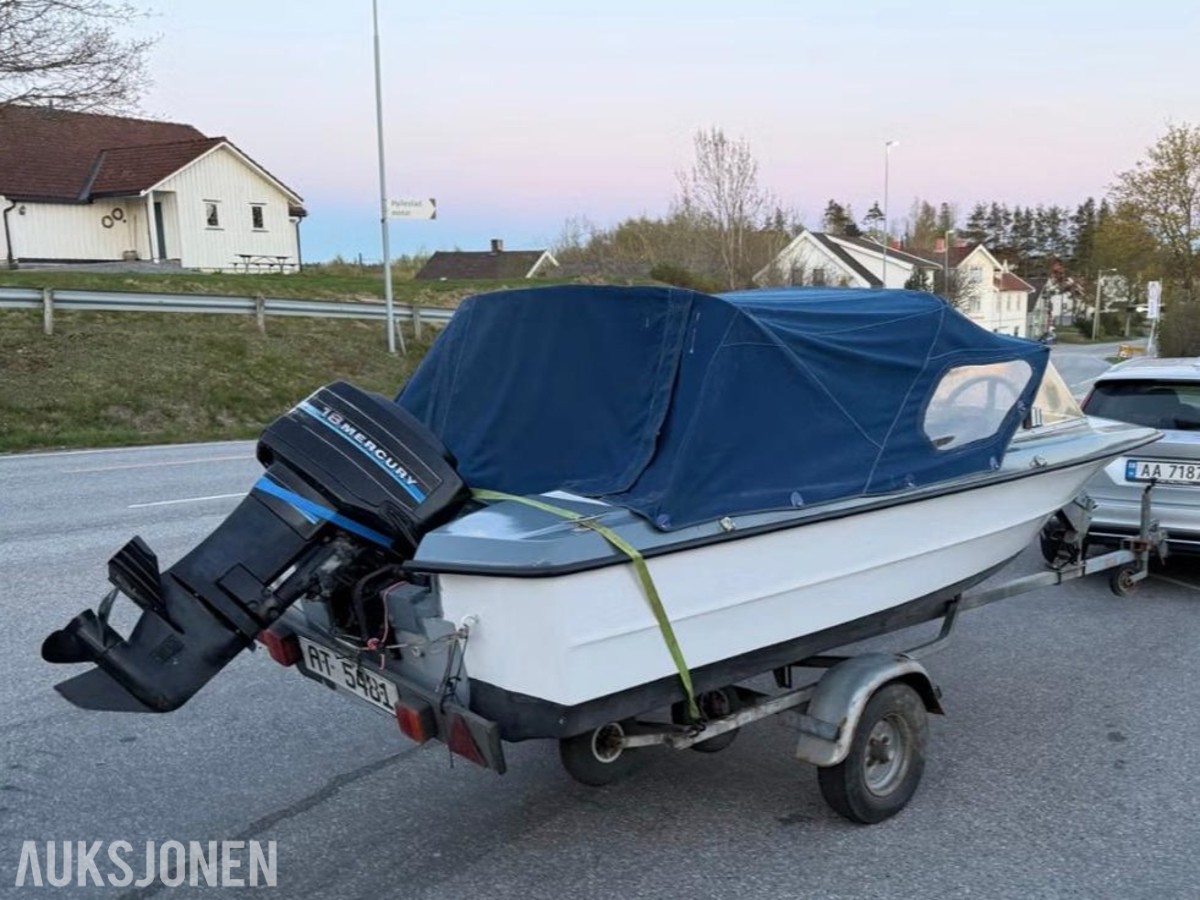 1985 Båt - Skibsplast Sportsmann 14 fot med Mercury