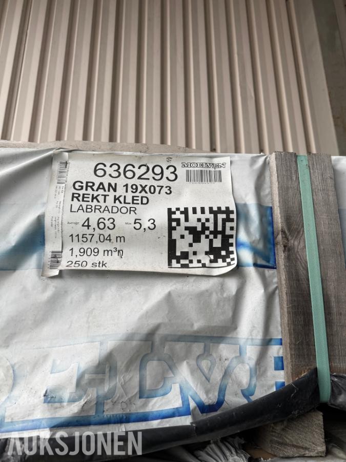 1 Pakke Gran 19x073 Rekt Kledning Labrador