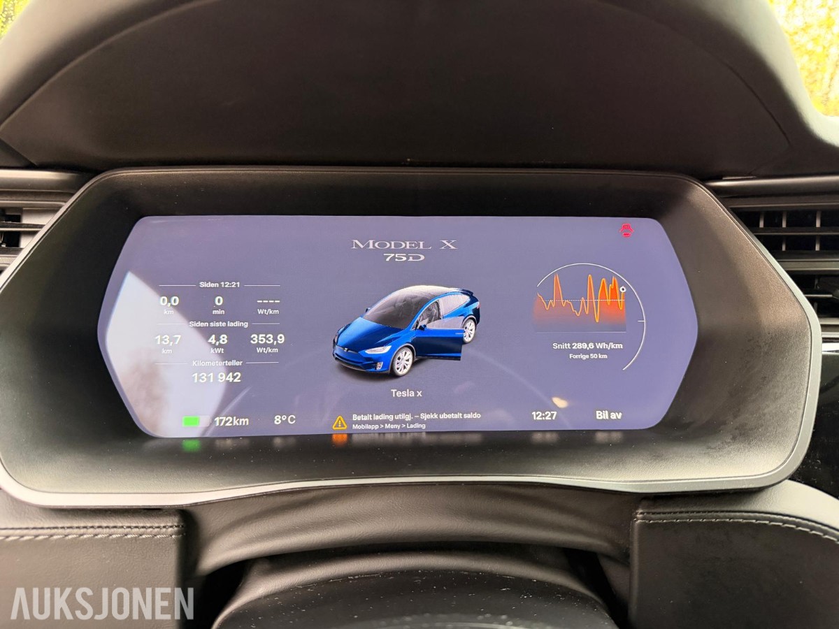 2018 Tesla Model X 75D 5-seter 131 942 km