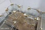 8 stk Glassbord med gullfargede detaljer