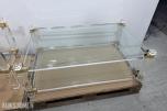8 stk Glassbord med gullfargede detaljer