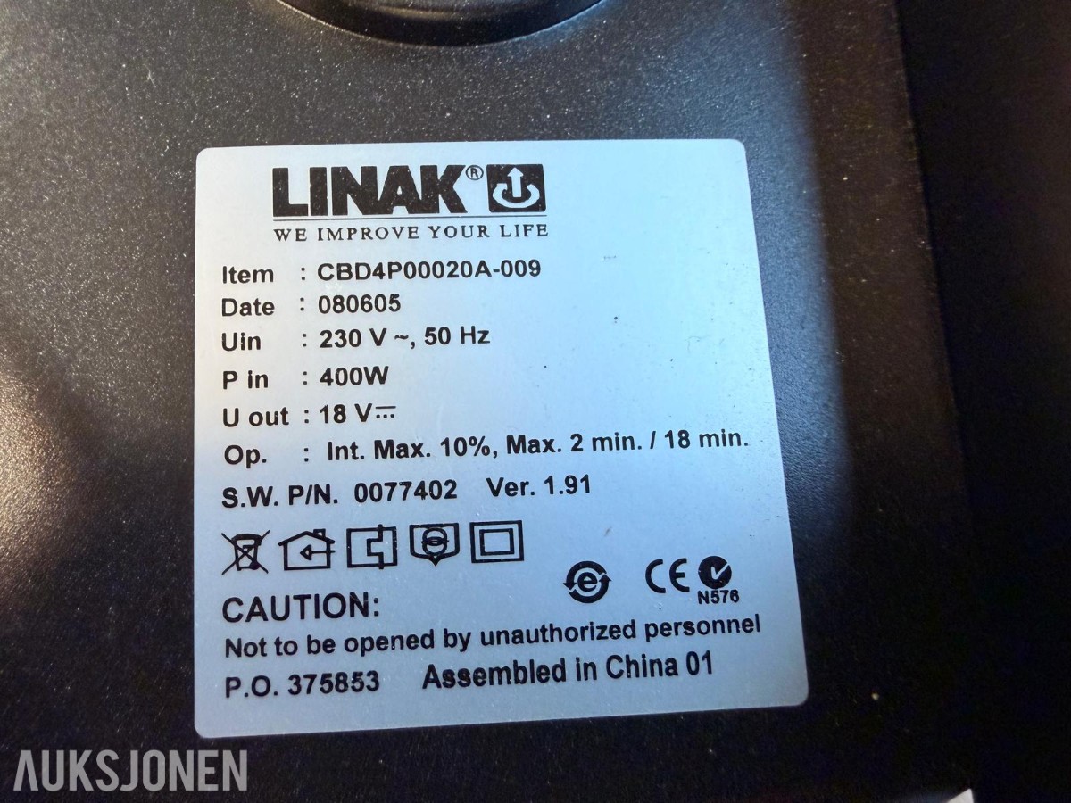 3 stk. elektrisk hev- og senkebord med LINAK styring