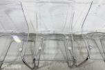 4 stk Ikea Tobias stoler, transparente/krom