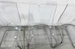 4 stk Ikea Tobias stoler, transparente/krom
