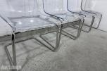 4 stk Ikea Tobias stoler, transparente/krom