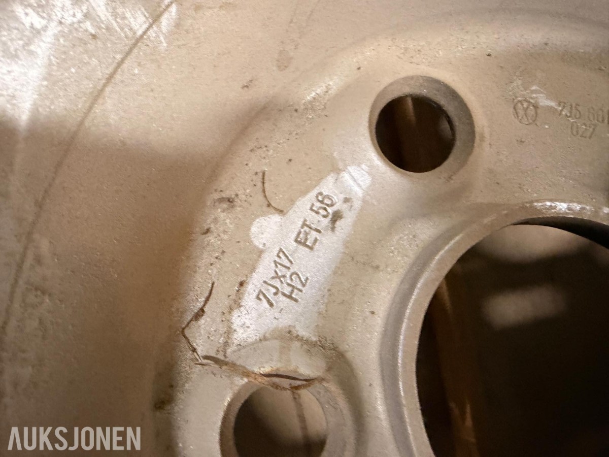 4 stk. originale Volkswagen 17" stålfelger 7Jx17 ET56