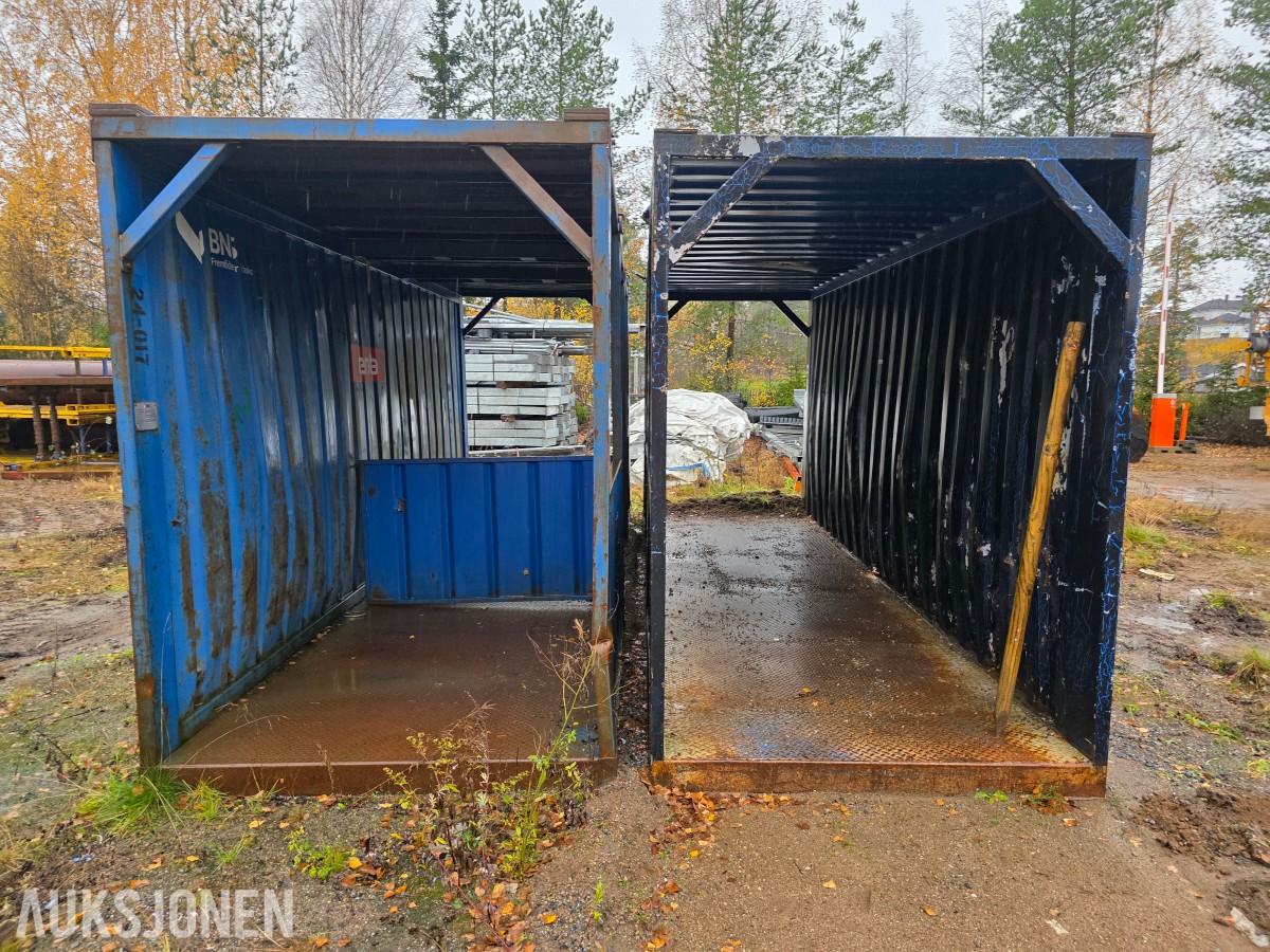 Gangcontainer/tunnel 6 meter kraftig stålkontruksjon 2 stk
